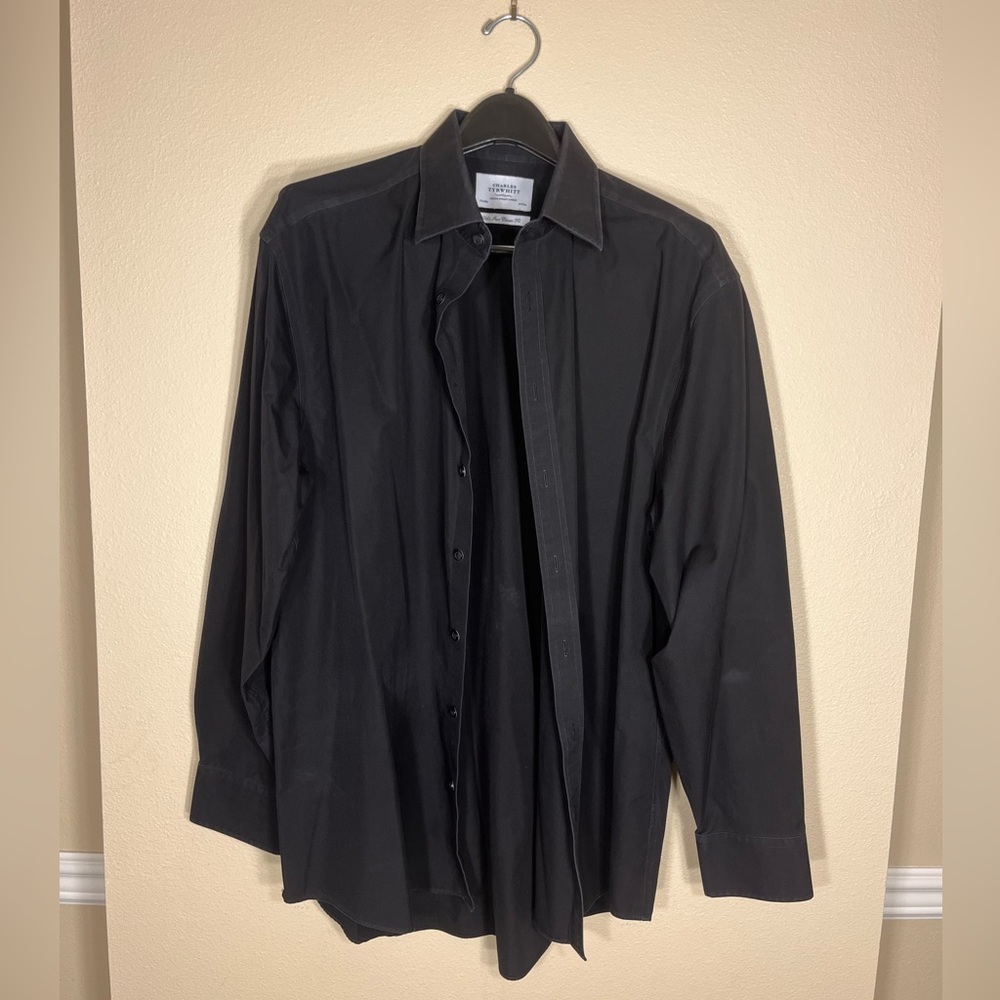 Charles Tyrwhitt Black Dress Shirt - Picture 2 of 6